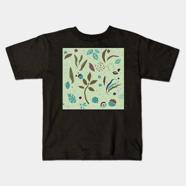 Floral pattern Kids T-Shirt by KristinaStellar 